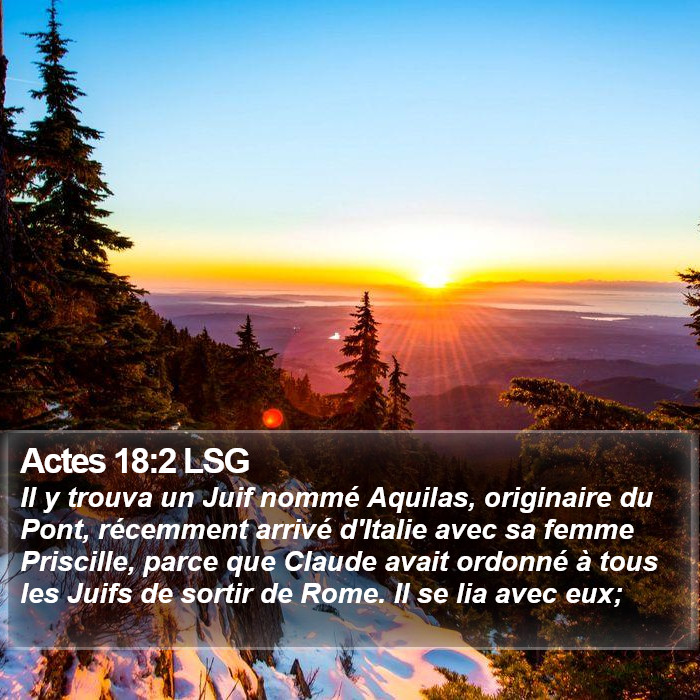 Actes 18:2 LSG Bible Study