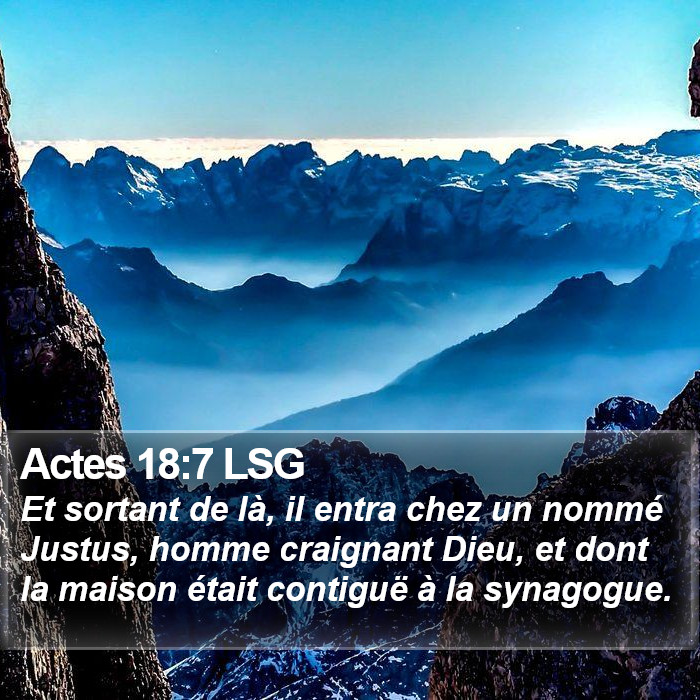 Actes 18:7 LSG Bible Study