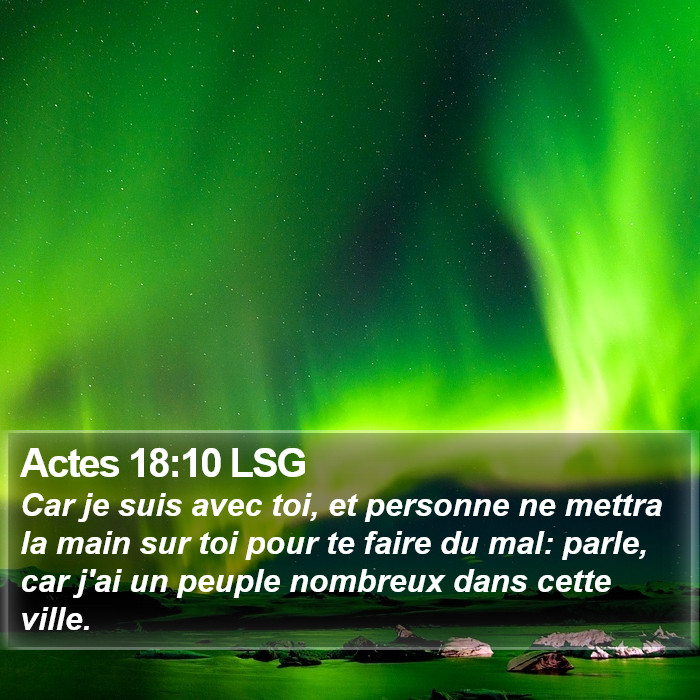Actes 18:10 LSG Bible Study