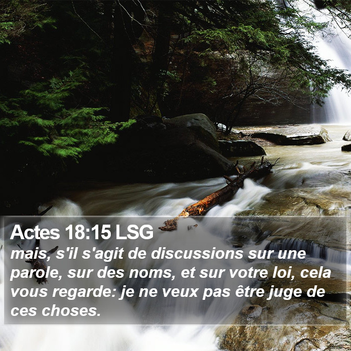 Actes 18:15 LSG Bible Study