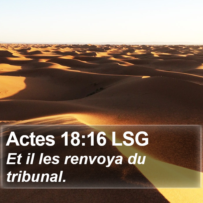 Actes 18:16 LSG Bible Study
