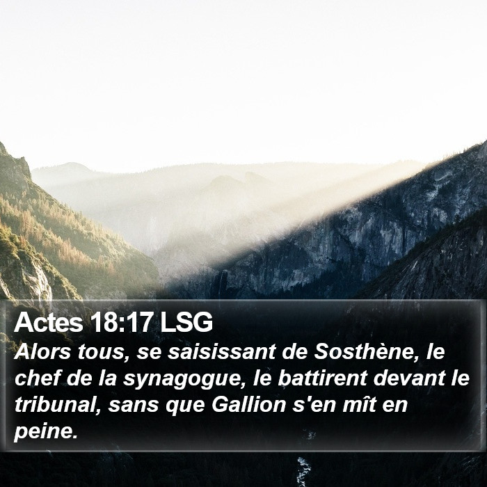 Actes 18:17 LSG Bible Study