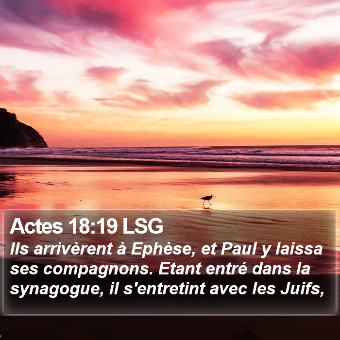 Actes 18:19 LSG Bible Study