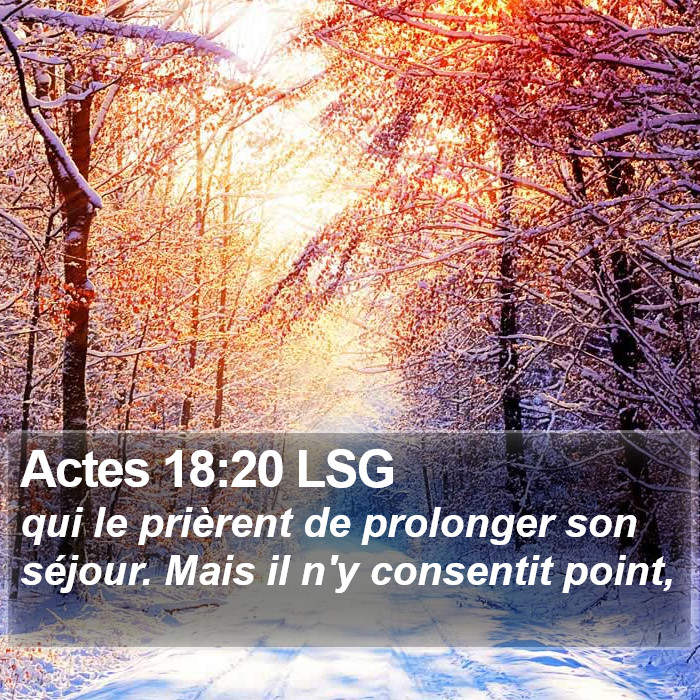 Actes 18:20 LSG Bible Study