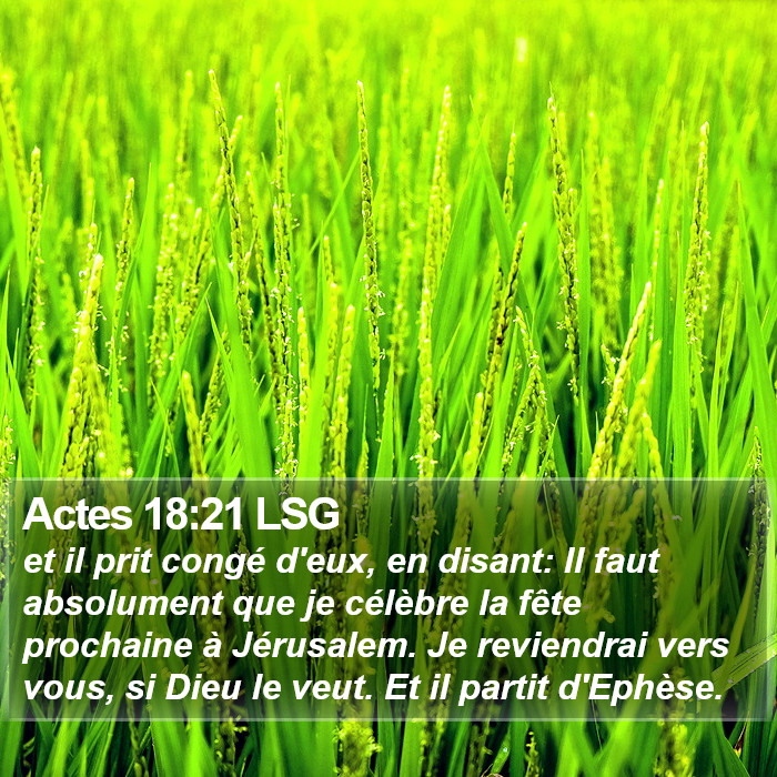 Actes 18:21 LSG Bible Study