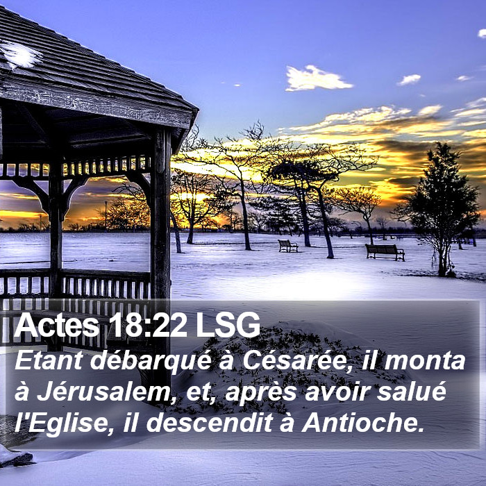 Actes 18:22 LSG Bible Study