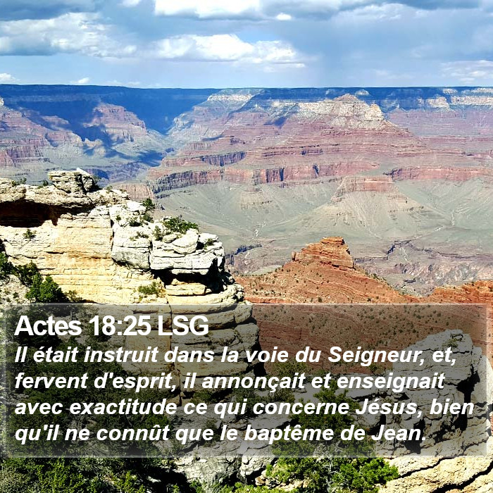 Actes 18:25 LSG Bible Study