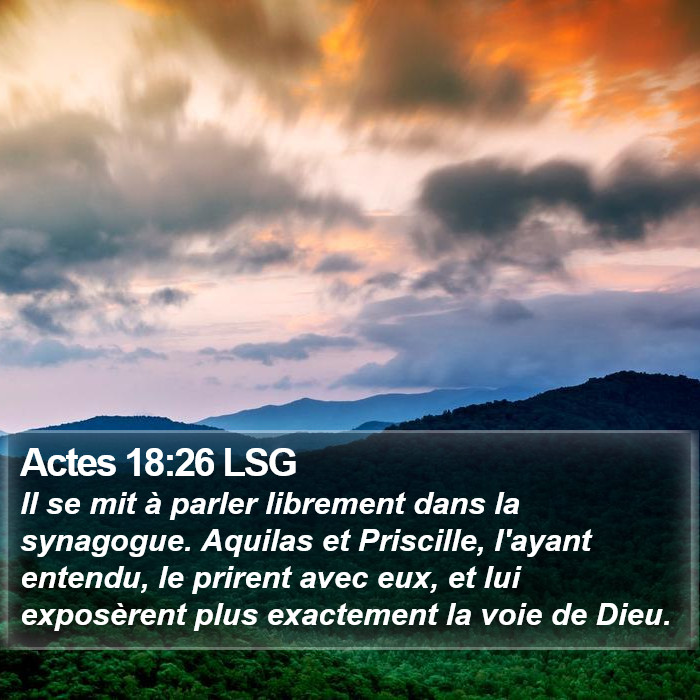 Actes 18:26 LSG Bible Study