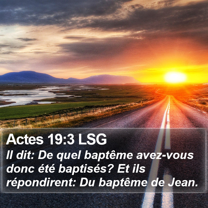 Actes 19:3 LSG Bible Study