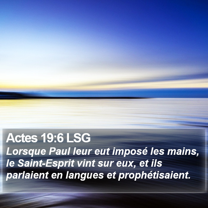 Actes 19:6 LSG Bible Study