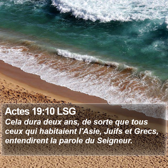 Actes 19:10 LSG Bible Study