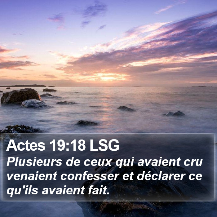 Actes 19:18 LSG Bible Study