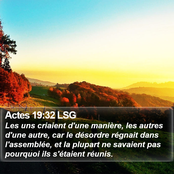 Actes 19:32 LSG Bible Study