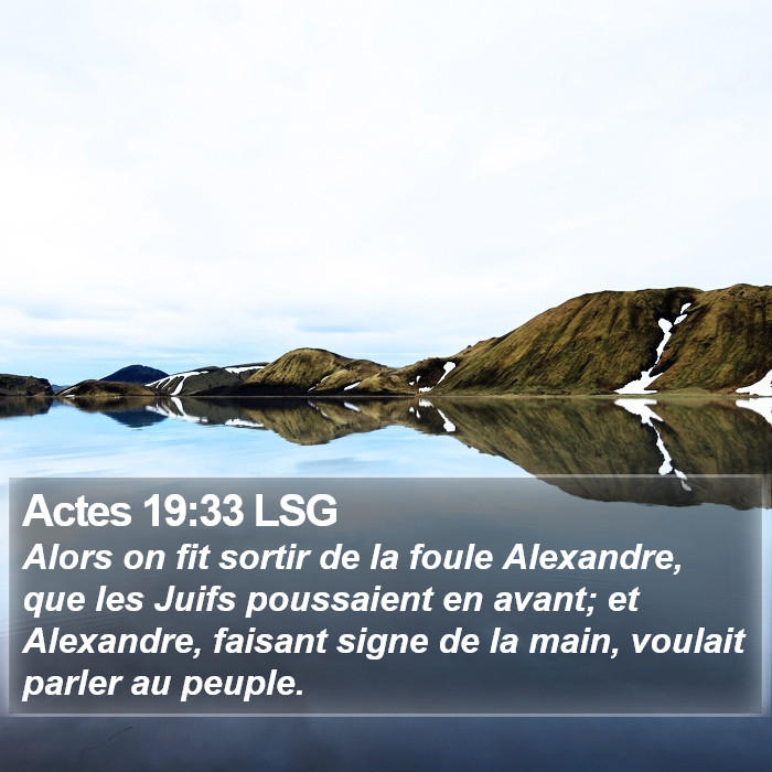 Actes 19:33 LSG Bible Study