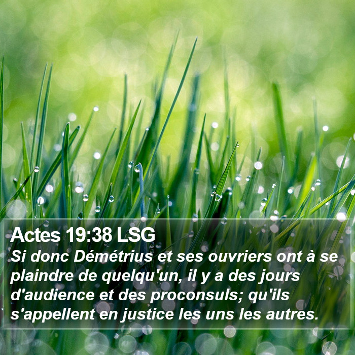 Actes 19:38 LSG Bible Study