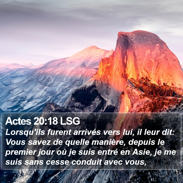 Actes 20:18 LSG Bible Study