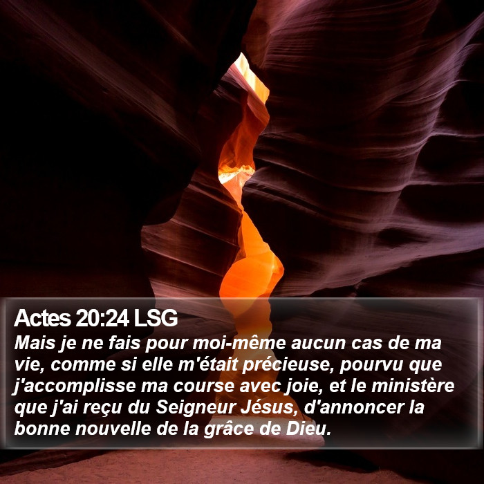 Actes 20:24 LSG Bible Study