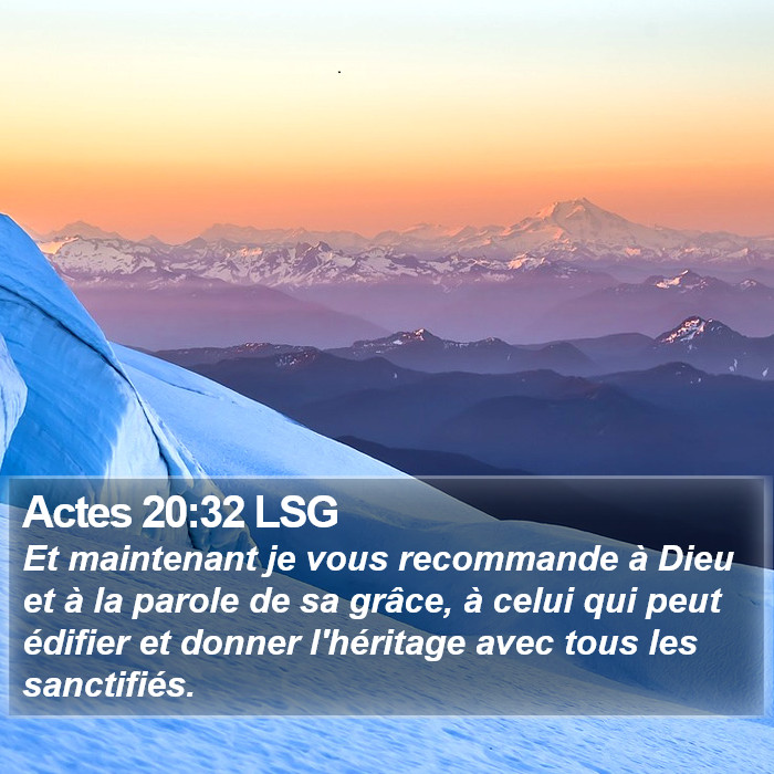 Actes 20:32 LSG Bible Study