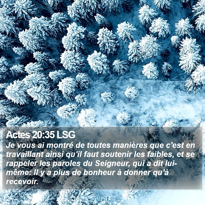 Actes 20:35 LSG Bible Study