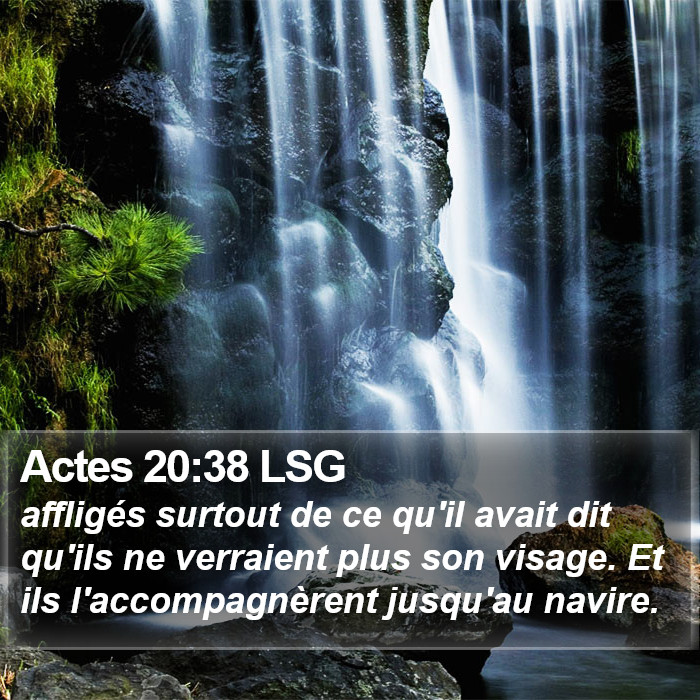 Actes 20:38 LSG Bible Study