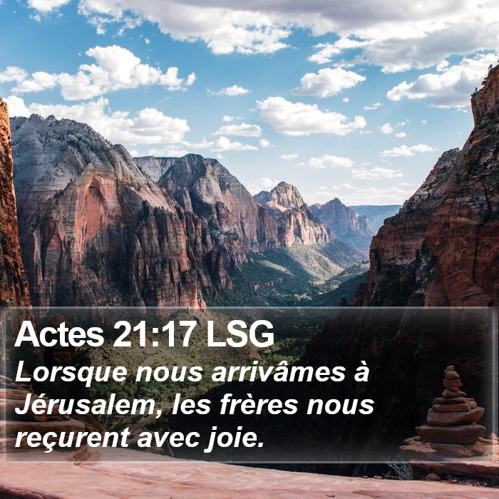 Actes 21:17 LSG Bible Study