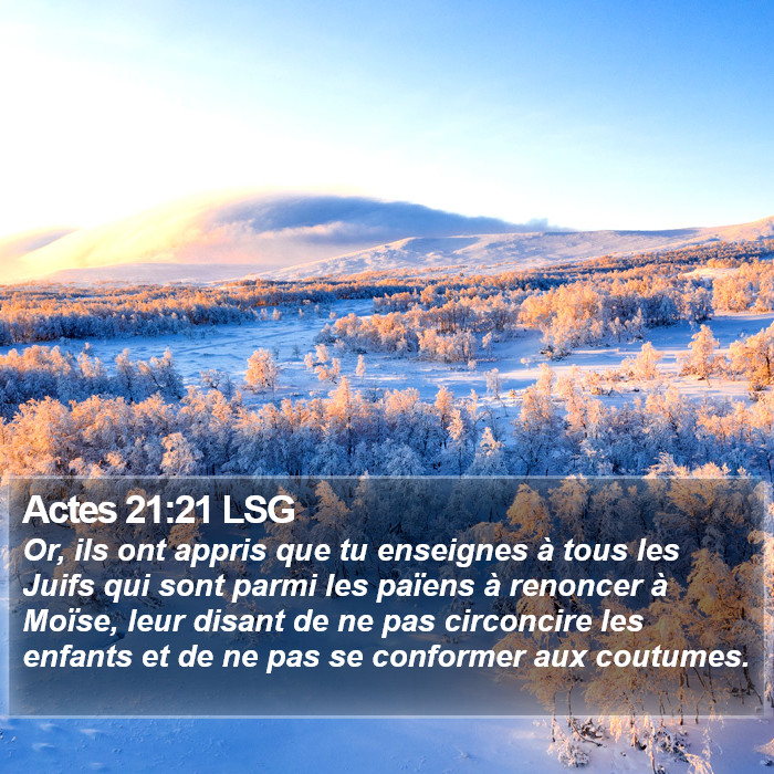 Actes 21:21 LSG Bible Study