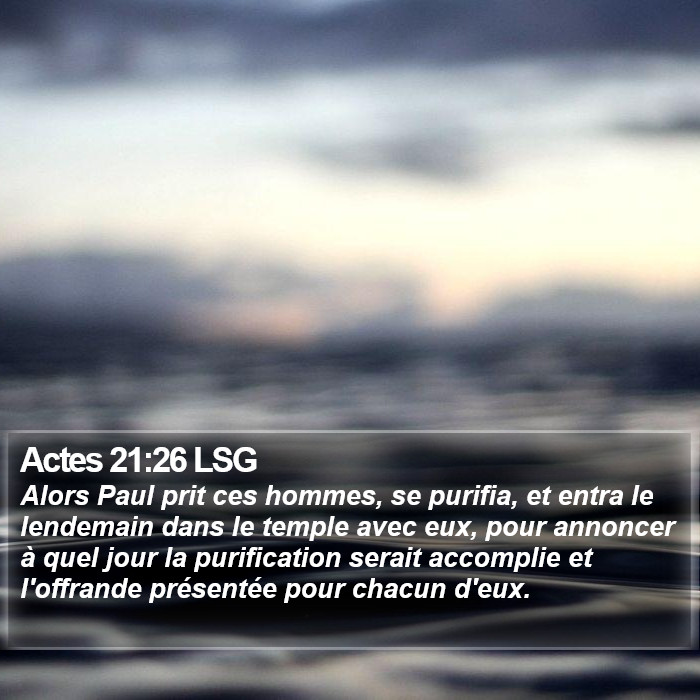 Actes 21:26 LSG Bible Study
