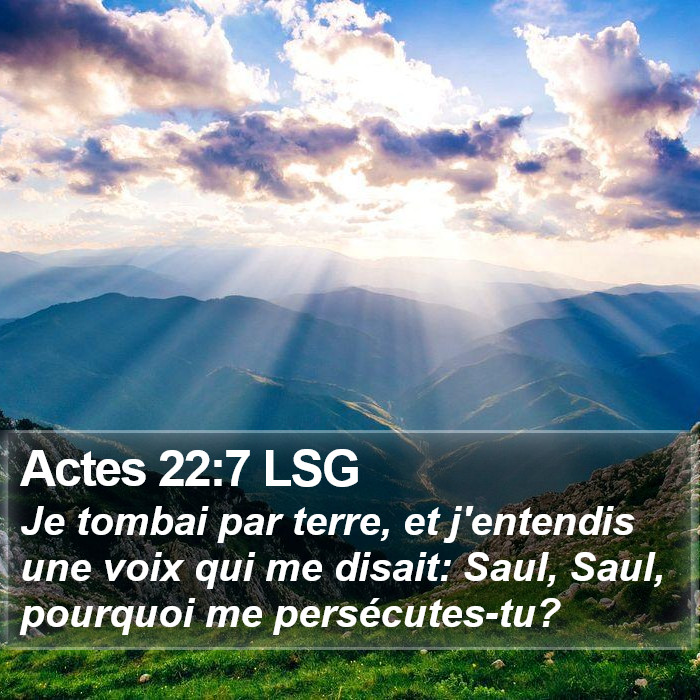 Actes 22:7 LSG Bible Study