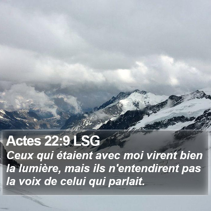 Actes 22:9 LSG Bible Study