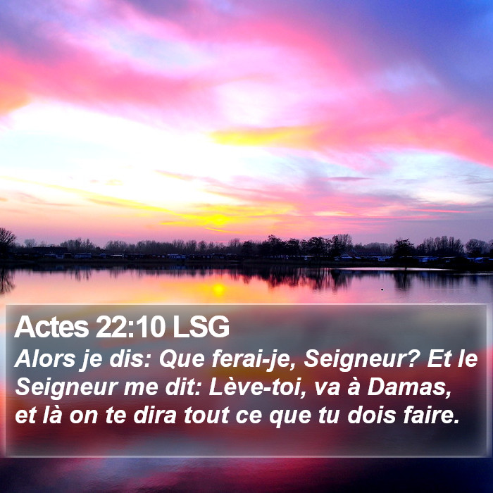 Actes 22:10 LSG Bible Study