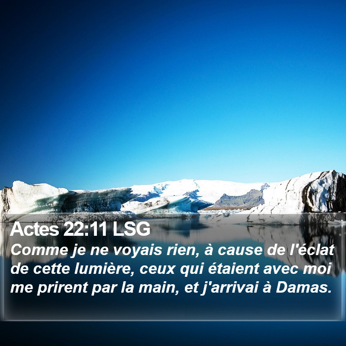 Actes 22:11 LSG Bible Study