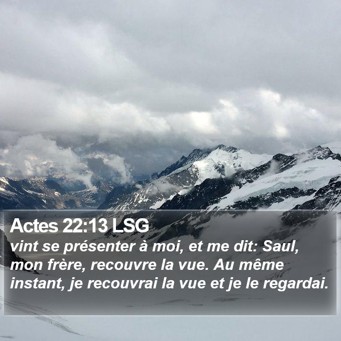 Actes 22:13 LSG Bible Study