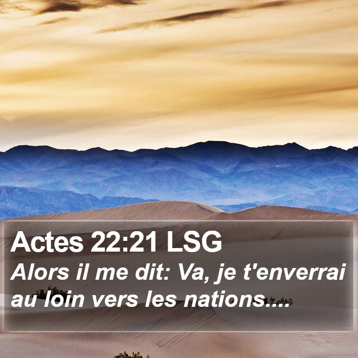 Actes 22:21 LSG Bible Study