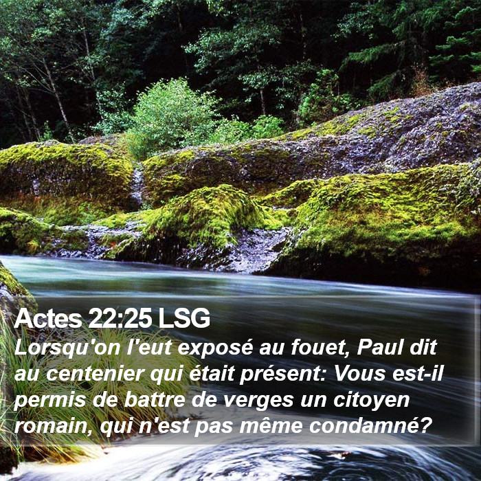 Actes 22:25 LSG Bible Study