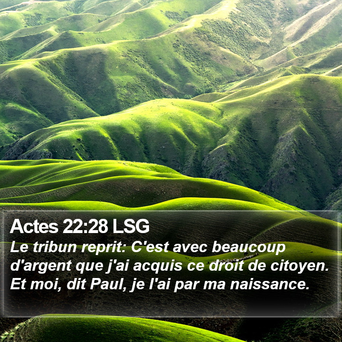 Actes 22:28 LSG Bible Study