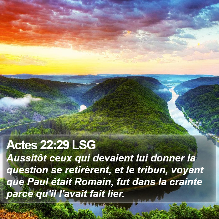 Actes 22:29 LSG Bible Study