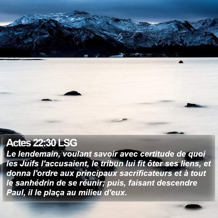 Actes 22:30 LSG Bible Study