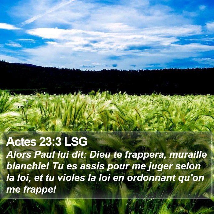 Actes 23:3 LSG Bible Study