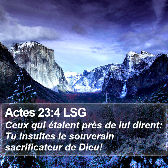 Actes 23:4 LSG Bible Study