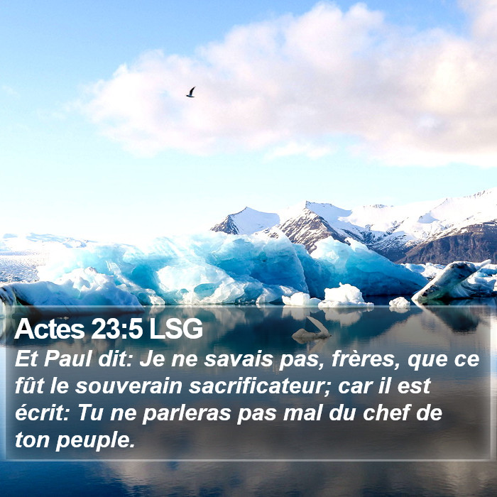 Actes 23:5 LSG Bible Study