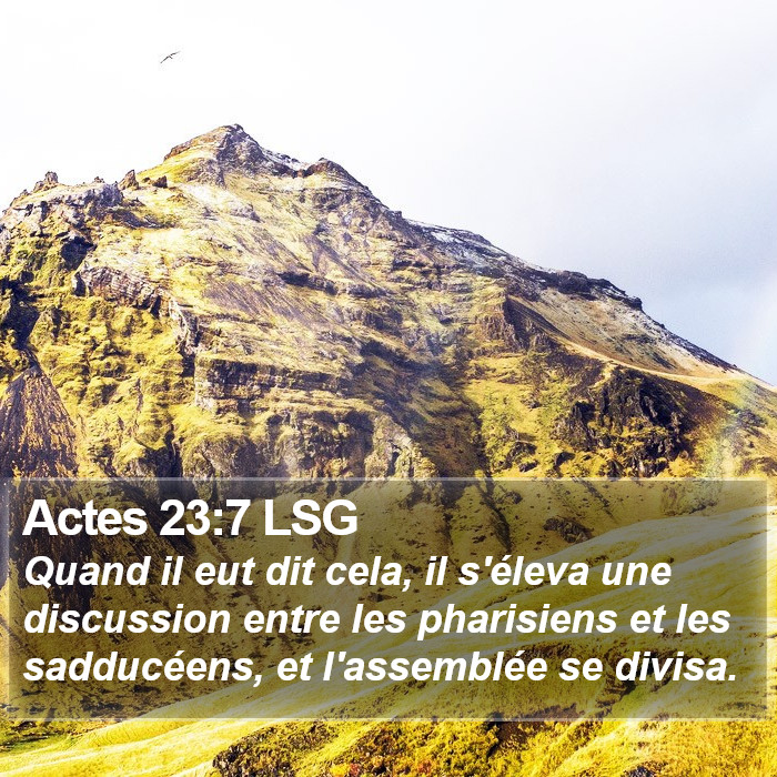 Actes 23:7 LSG Bible Study