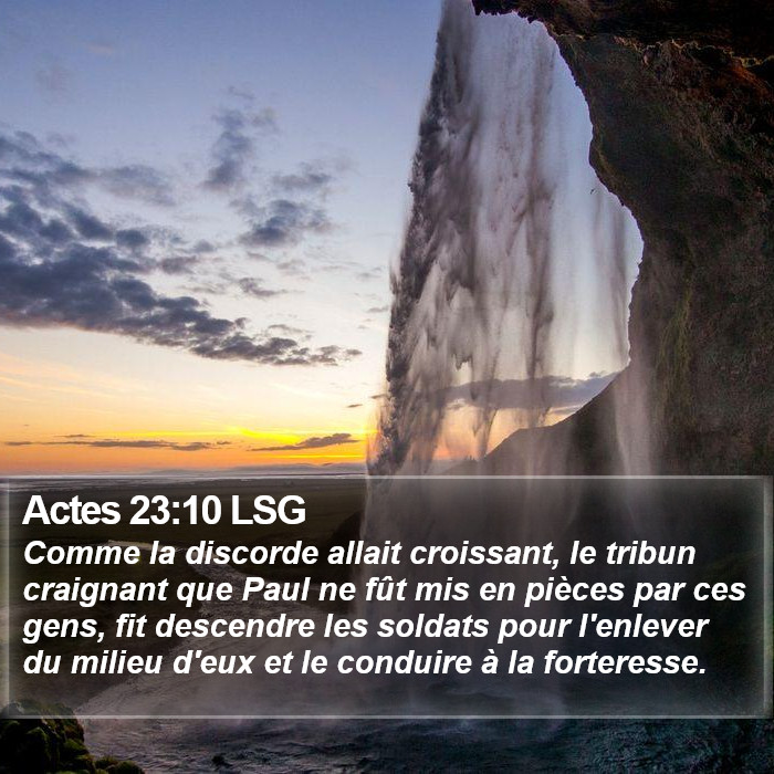Actes 23:10 LSG Bible Study