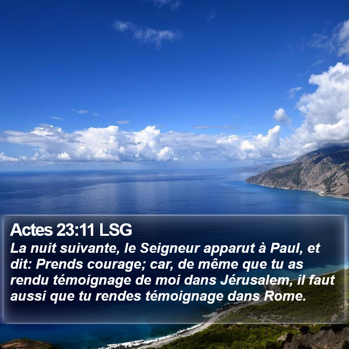 Actes 23:11 LSG Bible Study