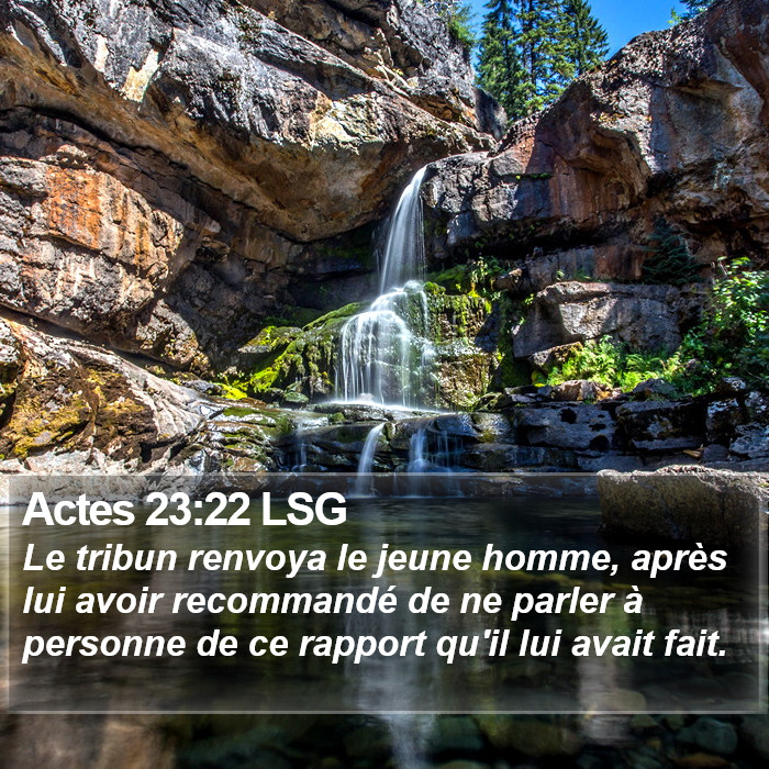 Actes 23:22 LSG Bible Study