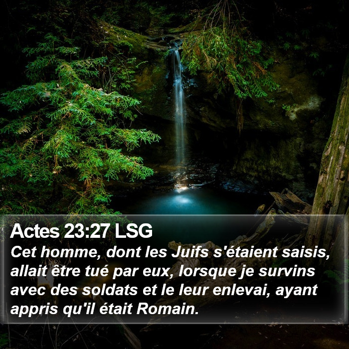 Actes 23:27 LSG Bible Study