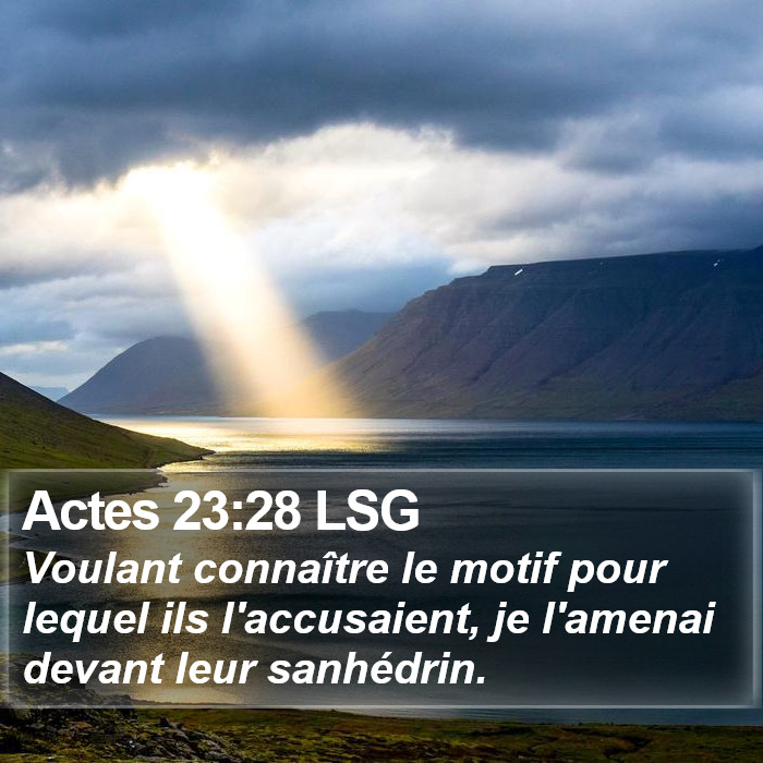 Actes 23:28 LSG Bible Study