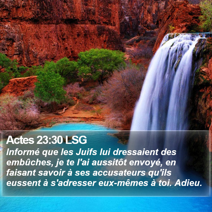 Actes 23:30 LSG Bible Study