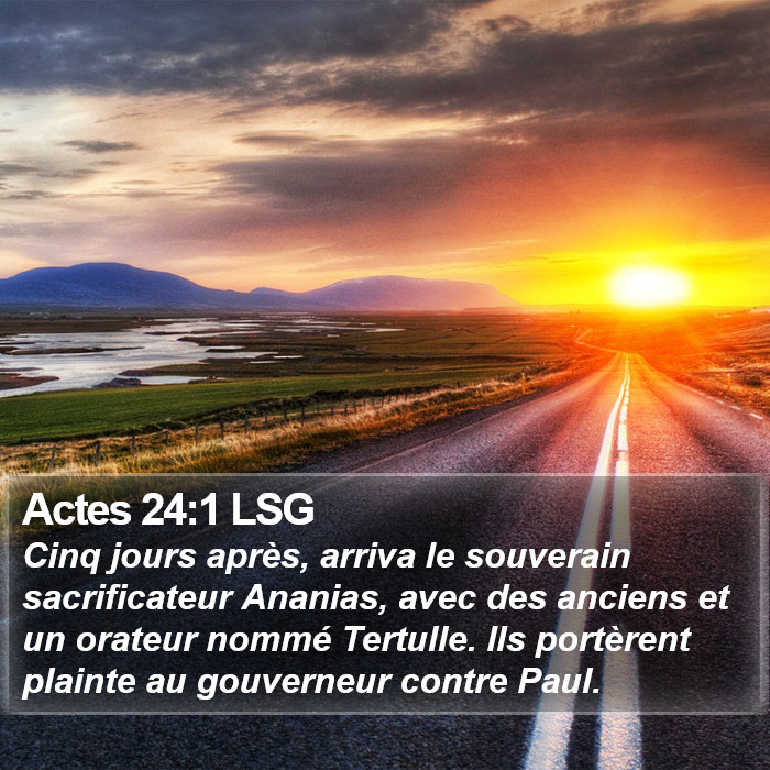 Actes 24:1 LSG Bible Study