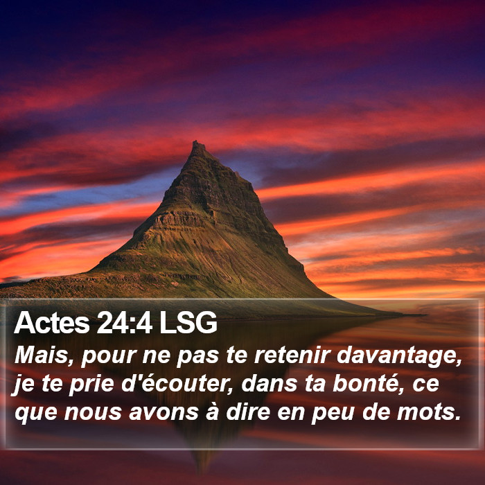 Actes 24:4 LSG Bible Study