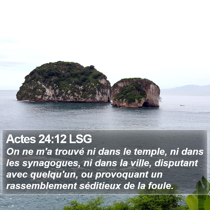 Actes 24:12 LSG Bible Study